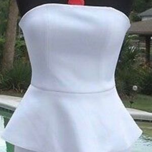 White strapless dress
